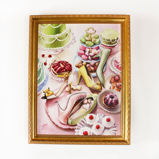 Digital Prints of Candy Dessert and heels art print , MArie Antoinette inspired wall art and décor by SamArtisan