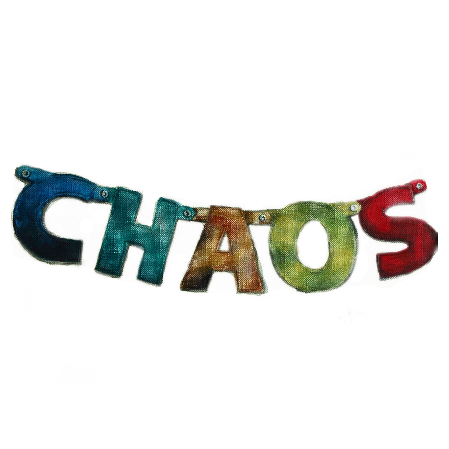 Chaos Art print from original painting, Calligraphy /typography art