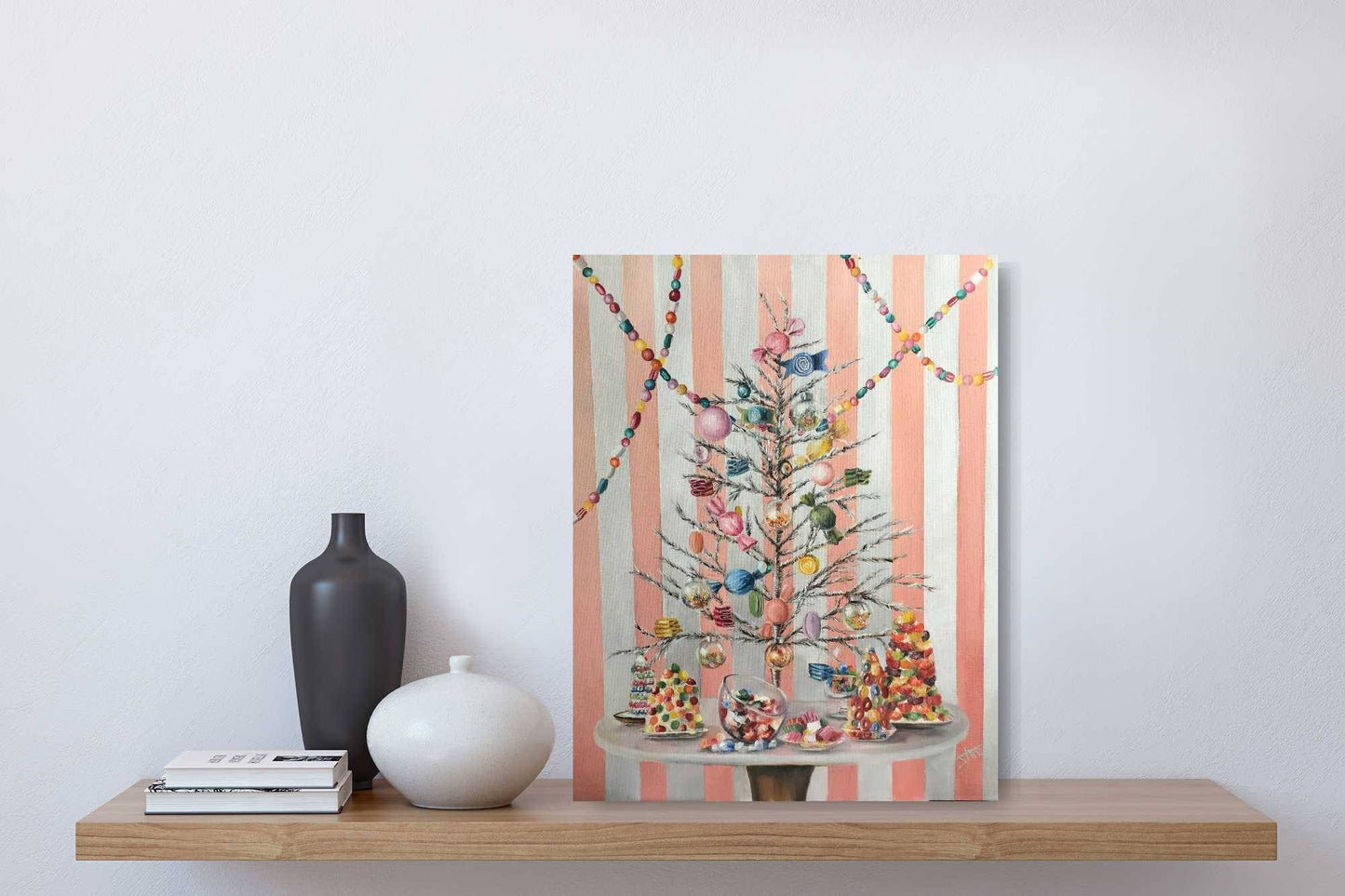 Candy land , pink Christmas Fine Art print