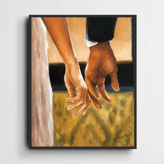 Digital Prints of Pen and Colin wedding - Canvas art print from original oil painting - Regency Art inspired wall art by SamArtisan