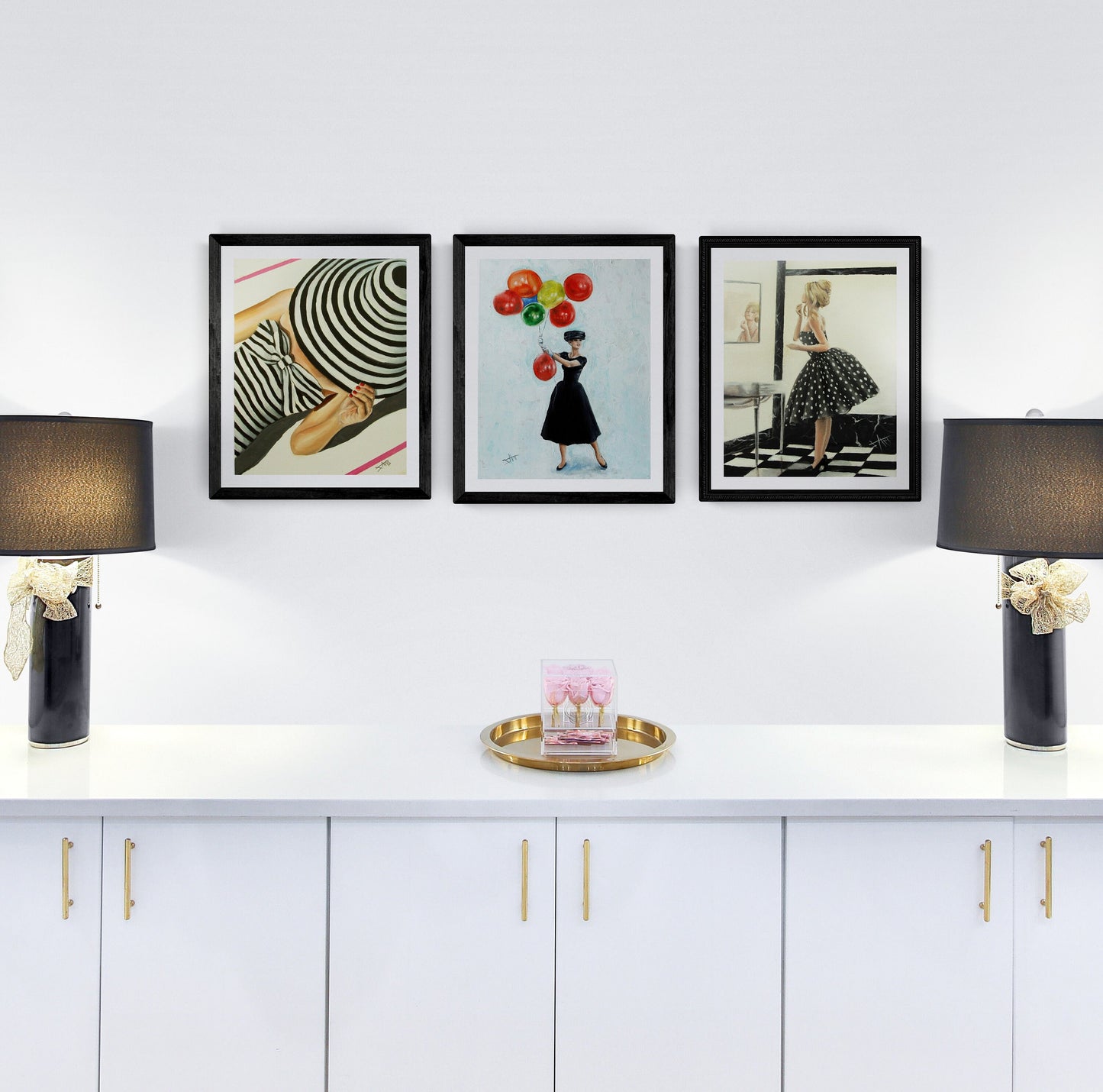 black and white wall art prints ,mid century modern art, 3 piece art print