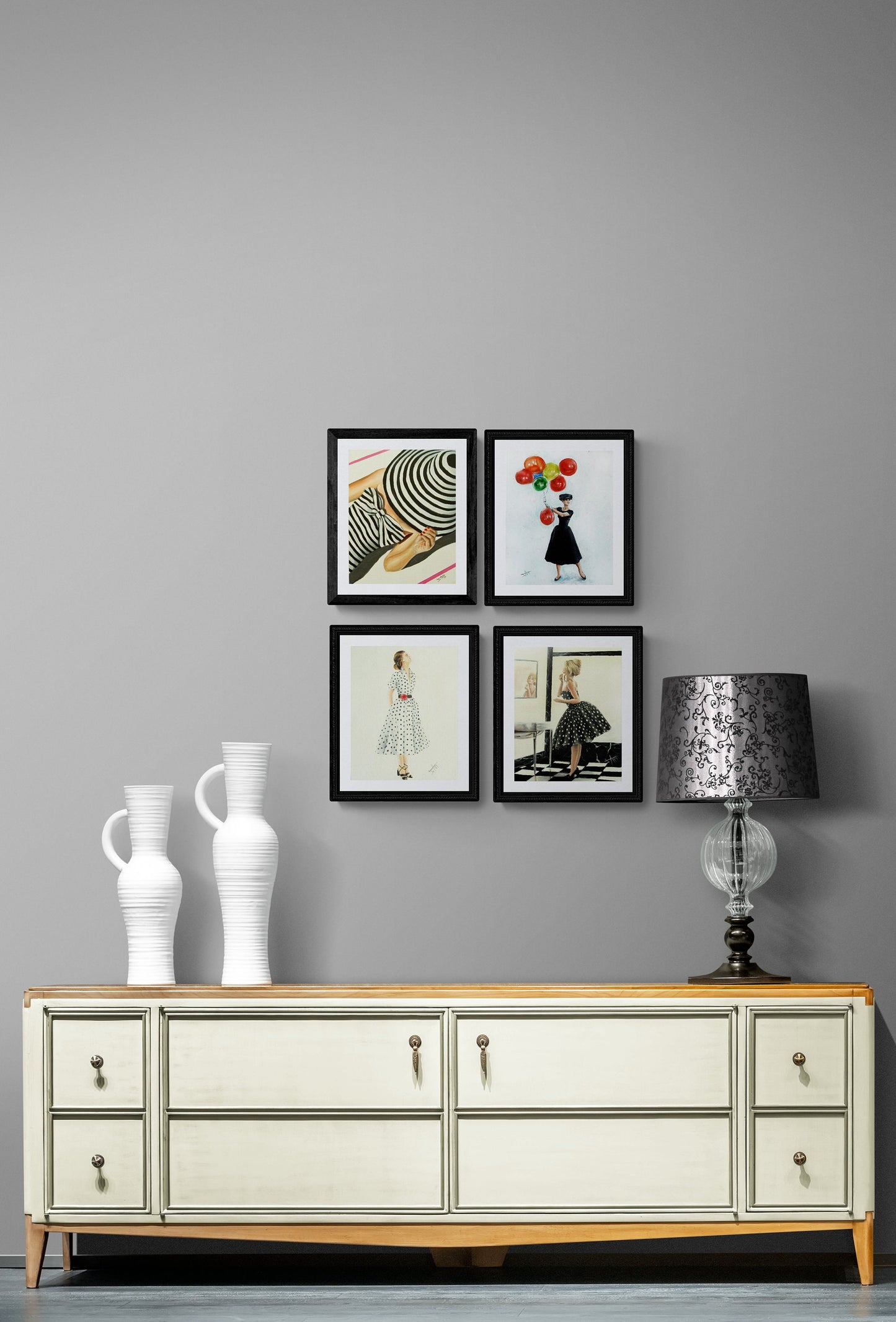 Audrey Hepburn art print | Funny face Paris balloons scene | celebration art