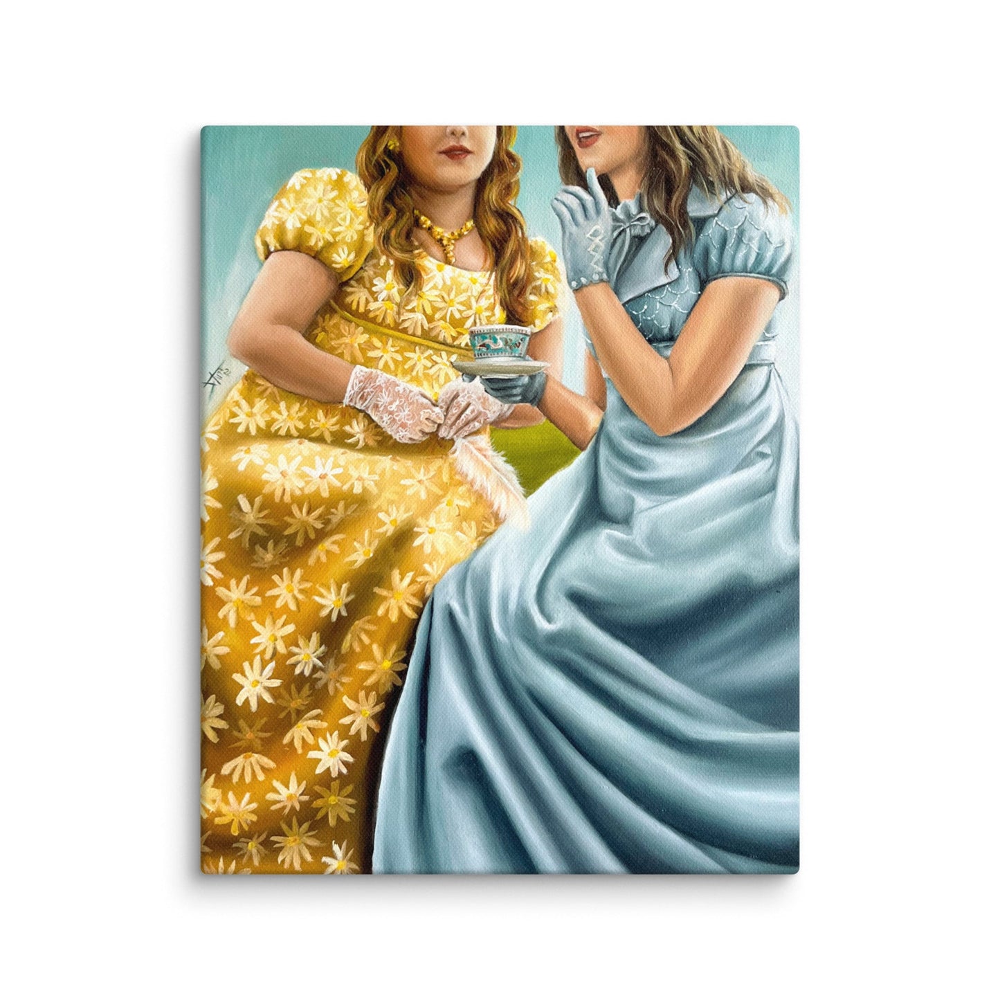 Penelope & Eloise Regency - Canvas Art Print of Spill the Tea