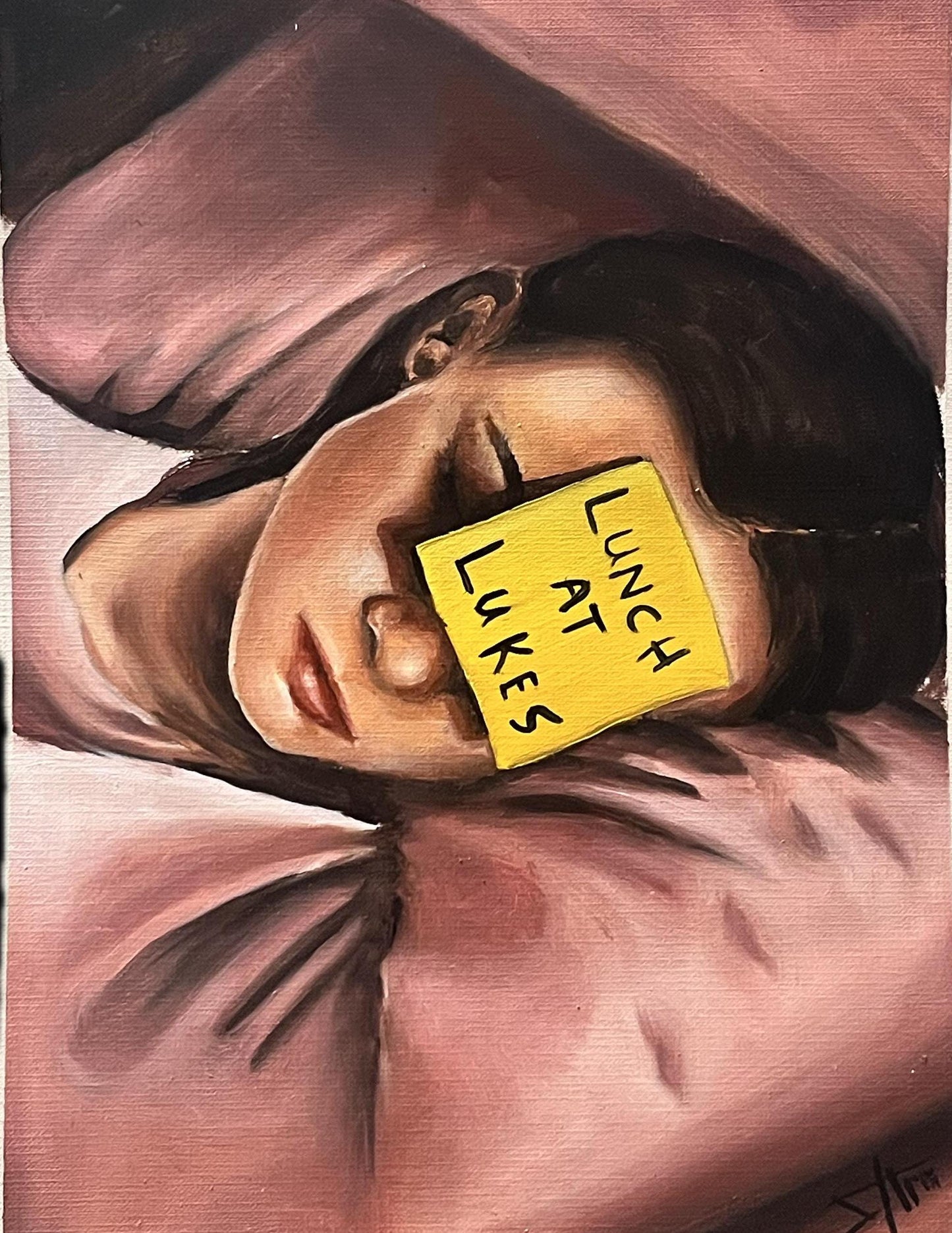 Original oil painting - Lunch at Lukes - Rory Gilmore