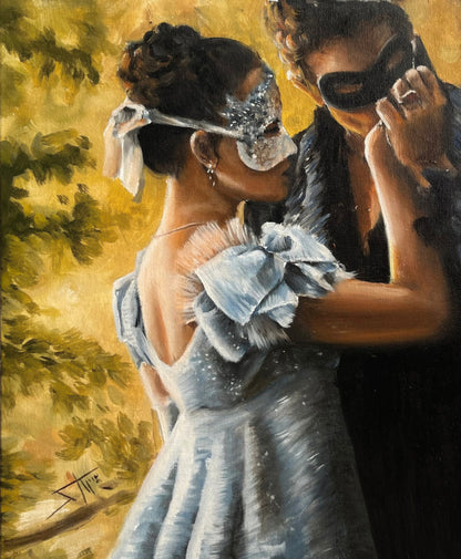 Art & Collectibles of Sophie & Benedict Fine Art Print - Original Painting by SamArtisan