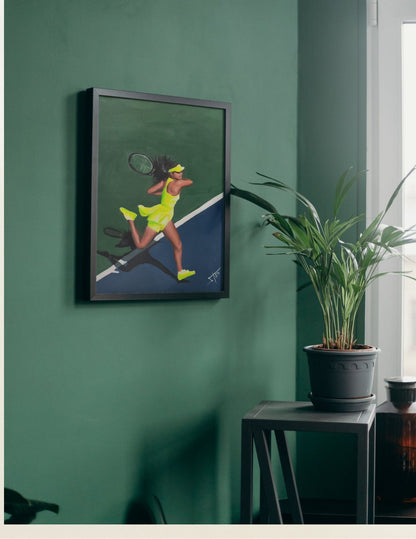 Art & Collectibles of Tennis Original Oil Painting 11x14 Break Point by SamArtisan
