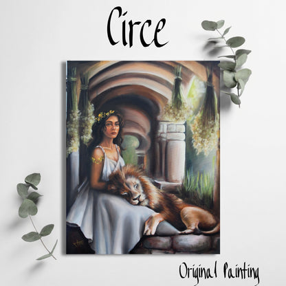 Oil Painting of Circe: Original 24x30" Greek Mythology Oil Painting by SamArtisan