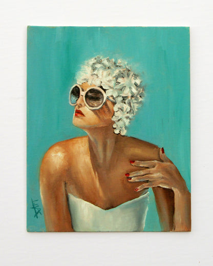 Digital Prints of Vintage 1950s Beach Bathing Beauty Art Print by SamArtisan