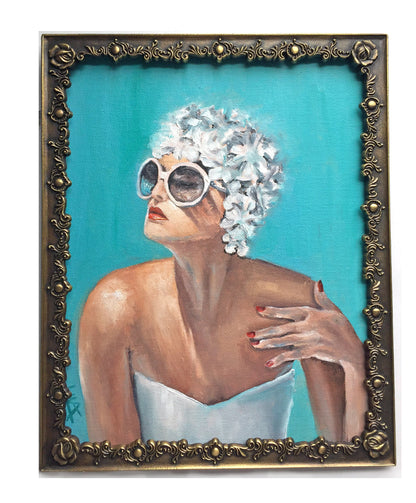 Digital Prints of Vintage 1950s Beach Bathing Beauty Art Print by SamArtisan