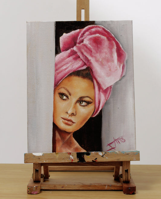 Digital Prints of Sophia Loren portrait Art print ,Vintage movie star Hollywood glam by SamArtisan