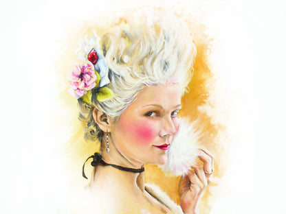 Digital Prints of Marie Antoinette portrait art print rococo french art , let them eat cake by SamArtisan