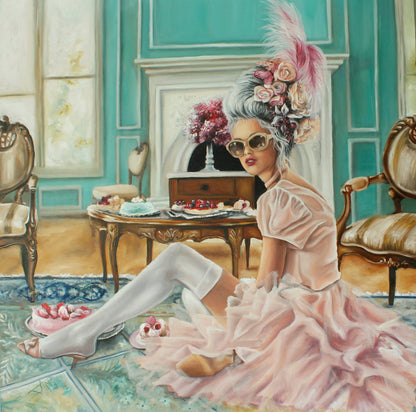 Digital Prints of Modern Marie Antoinette art print | french regency art |  eat cake | feminine art by SamArtisan