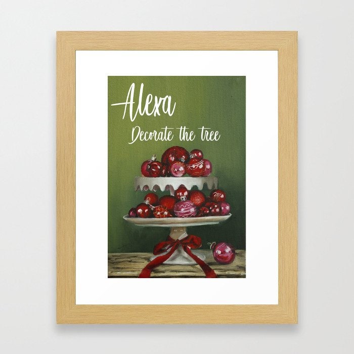 Alexa Decorate the tree , Christmas ornaments wall art ,holiday wall art decor