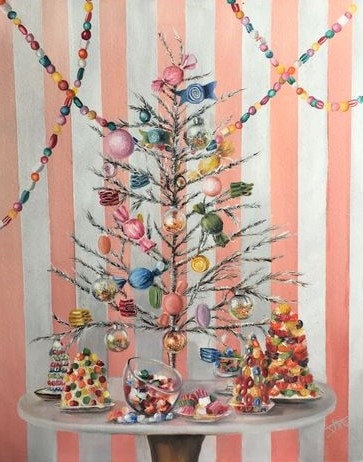 Digital Prints of Candy land , pink Christmas Fine Art print by SamArtisan