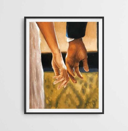 Digital Prints of Pen and Colin wedding - Canvas art print from original oil painting - Regency Art inspired wall art by SamArtisan