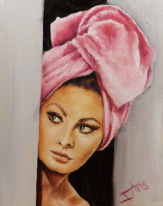 Sophia Loren portrait Art print ,Vintage movie star Hollywood glam