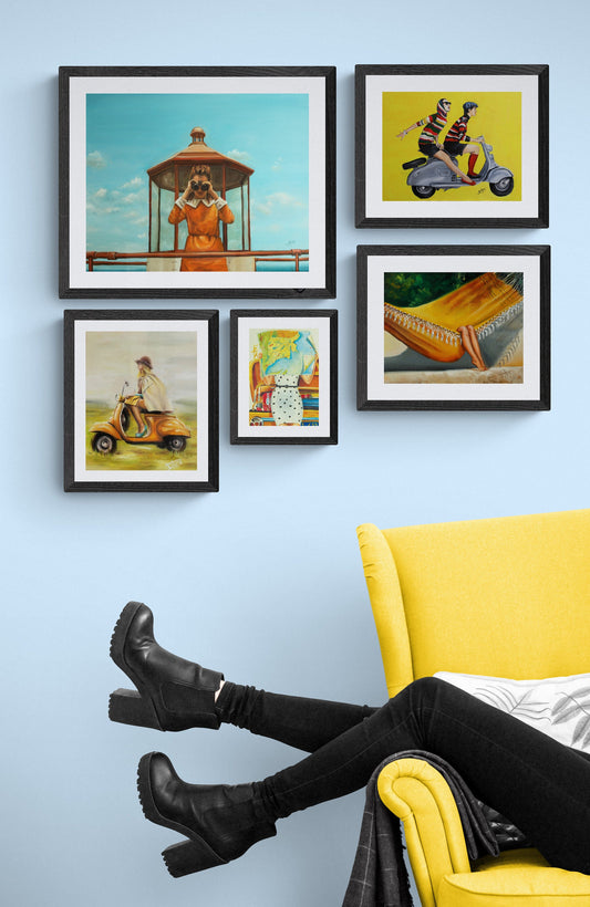 Instant retro gallery wall art, high quality archival  fine art prints , vintage gallery wall art set of 5
