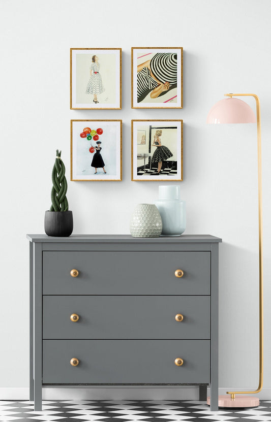 black and white gallery wall art prints ,vintage art print , Brigitte Bardot and Audrey Hepburn and retro art print