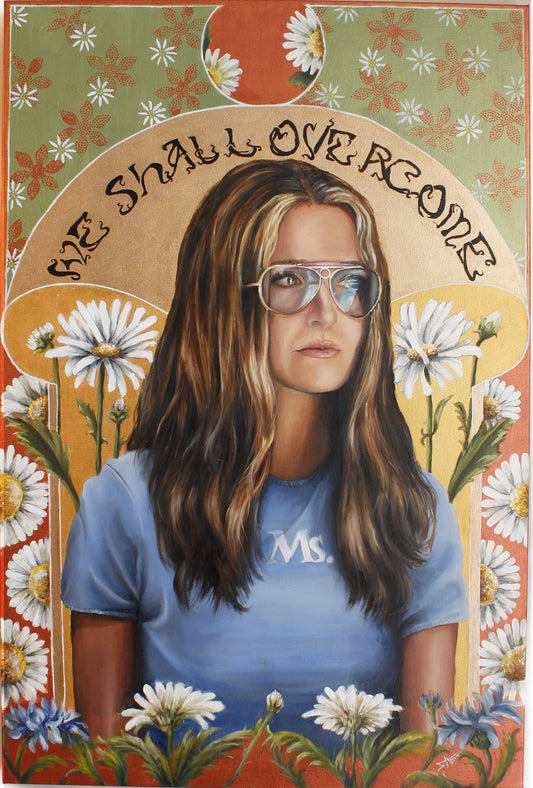 Digital Prints of Gloria Steinem art print , we shall over come ,Feminist quote art , Women Empowerment by SamArtisan