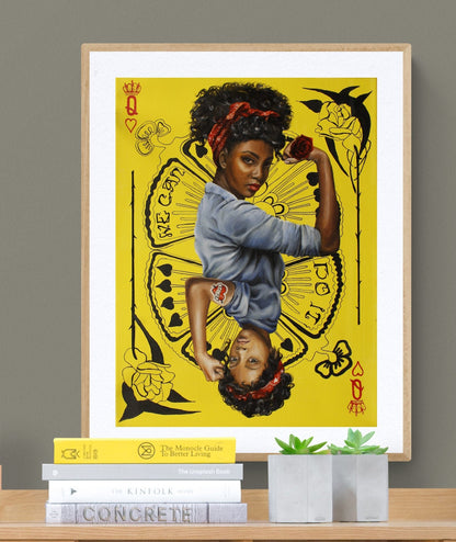 Digital Prints of Queen of Hearts Feminist Art Print by SamArtisan
