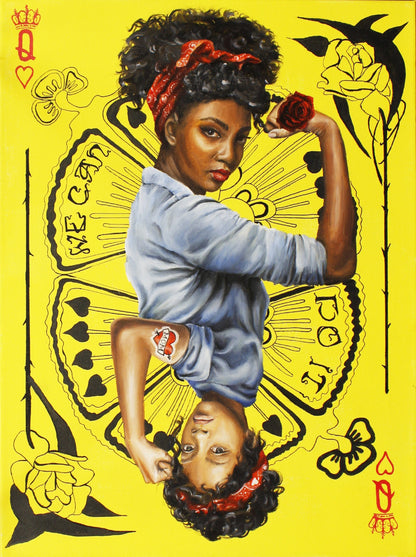 Digital Prints of Queen of Hearts Feminist Art Print by SamArtisan