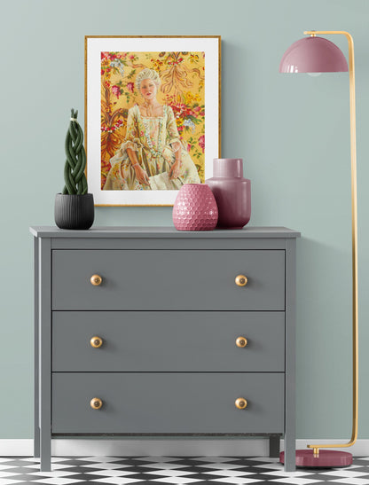 Digital Prints of Marie Antoinette art Print , rococo style , French provincial art, movie inspired art by SamArtisan