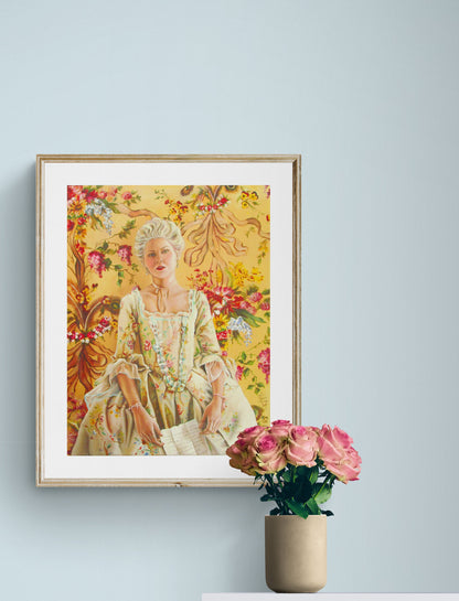 Digital Prints of Marie Antoinette art Print , rococo style , French provincial art, movie inspired art by SamArtisan