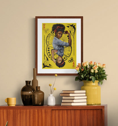 Digital Prints of Queen of Hearts Feminist Art Print by SamArtisan