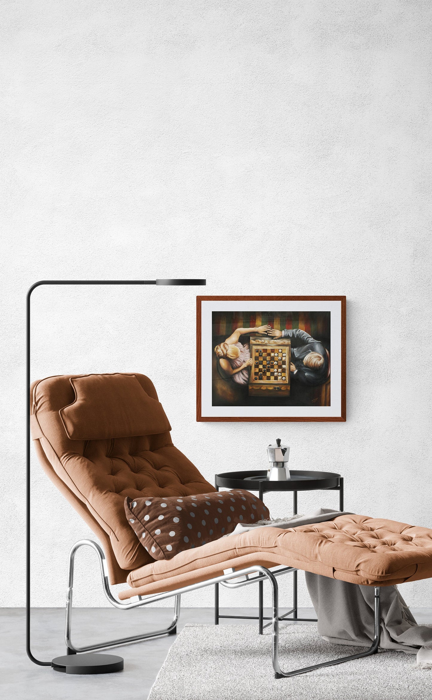 Game for two , Chess lovers art print, Steve McQueen in Thomas crown with Faye Dunaway
