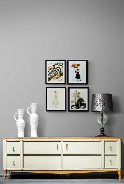 Digital Prints of Audrey Hepburn art print | Funny face Paris balloons scene | celebration art by SamArtisan