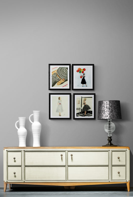 Digital Prints of Audrey Hepburn art print | Funny face Paris balloons scene | celebration art by SamArtisan