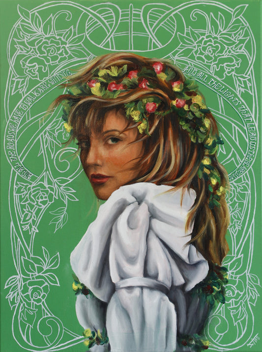 Jane Birkin portrait art print |wonderwall |art nauveau