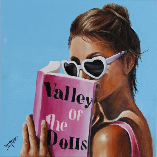Retro portrait -art print - Valley of the dolls novel