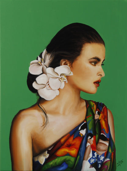 Digital Prints of Helena Bonham Carter in a pareo art print by SamArtisan