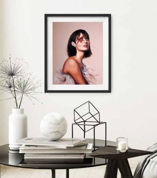 Digital Prints of Party girl art print| stars in her eyes |Retro art print by SamArtisan