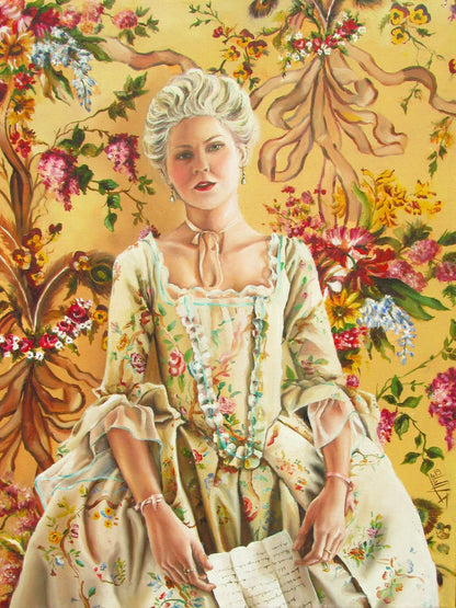 Digital Prints of Marie Antoinette art Print , rococo style , French provincial art, movie inspired art by SamArtisan