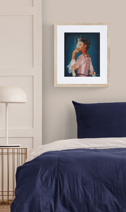 Giclée of Rihanna coquette style |signed Fine art print from original oil painting| Royal core art | Bad Gal Riri by SamArtisan