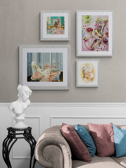 Digital Prints of Marie Antoinette instant gallery wall art, high quality archival fine art prints by SamArtisan