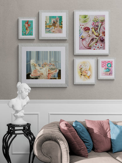 Digital Prints of Marie Antoinette instant gallery wall art, high quality archival fine art prints by SamArtisan