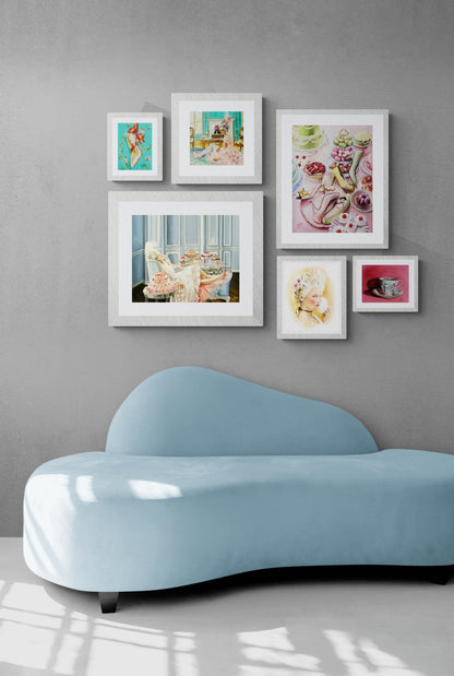 Digital Prints of Marie Antoinette instant gallery wall art, high quality archival fine art prints by SamArtisan
