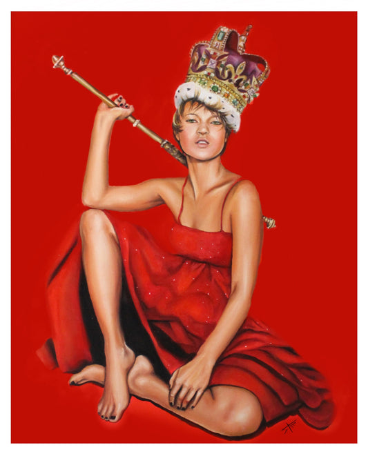 Royalcore art print | Royal salute for the Queen|Vogue art print