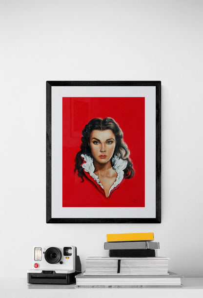 Digital Prints of Scarlett O'Hara art print ,Vivien Leigh in the timeless Gone with the wind by SamArtisan
