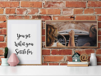 Oil of Thelma and Louise art print | feminist art | friendship art print by SamArtisan
