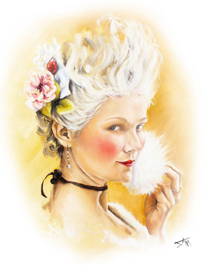 Digital Prints of Marie Antoinette instant gallery wall art, high quality archival fine art prints by SamArtisan