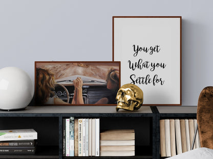 Oil of Thelma and Louise art print | feminist art | friendship art print by SamArtisan