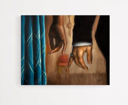 Digital Prints of Regency Art 2 art print from Original oil painting , Hands of Kate and Anthony, the viscount who loved me by SamArtisan