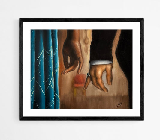 Bridgerton 2 art print from Original oil painting , Hands of Kate and Anthony, the viscount who loved me