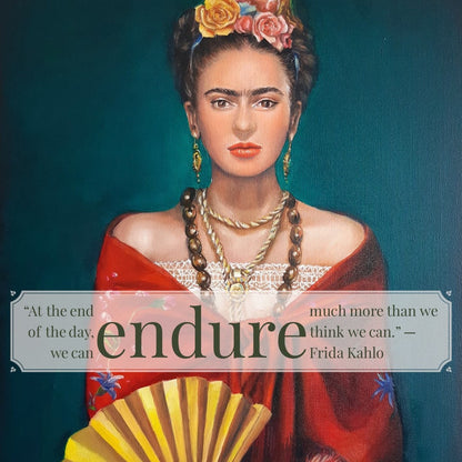 Digital Prints of Frida Kahlo inspired portrait , fine art print by SamArtisan