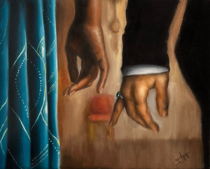 Digital Prints of Regency Art 2 art print from Original oil painting , Hands of Kate and Anthony, the viscount who loved me by SamArtisan