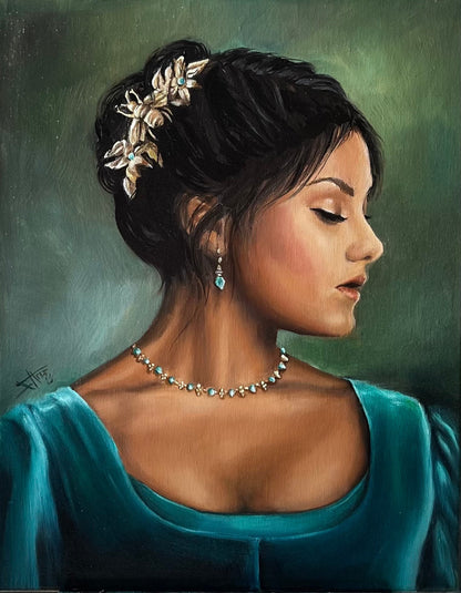 Digital Prints of Kate Sharma Art print from Original oil painting , Regency Art season 2 inspired art, The viscount who loved me by SamArtisan